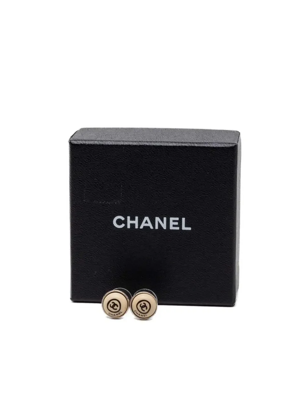 Chanel Cc Logo Round Earrings Silver- #287750C58B